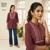 Naisha K 789 Cotton Flex Embroidery Wholesale Short Top In India
